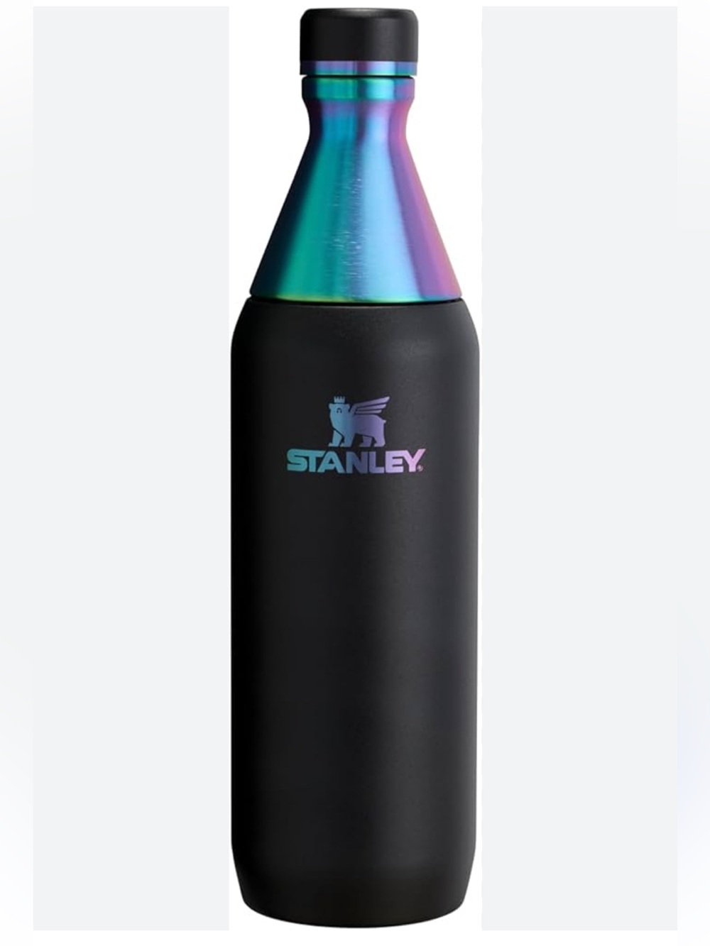 Stanley All Day Slim Bottle 20oz Twist On Lid W/ Leakproof Seal in Black Chroma
